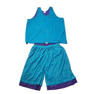 Vintage Generation One Basketball Shorts Tank‎ Top Set Old School Reversible XL